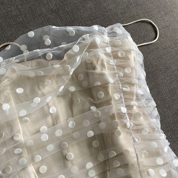 NWT Reformation Amber Top in White Polka Dots Sleeveless - Picture 8 of 8